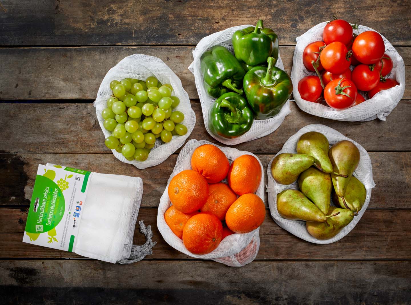 Vast en zeker Nederigheid lijden Colruyt Group kiest herbruikbare zakjes voor onverpakte groenten en fruit |  Colruyt Group
